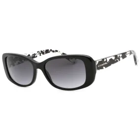 Coach 0HC8168 Sunglasses Black Crystal Mosaic/Light Grey Women's