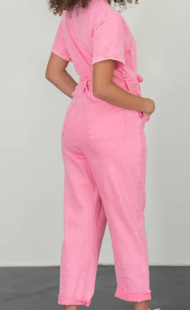 Color Me Pink Stretch Jumpsuit