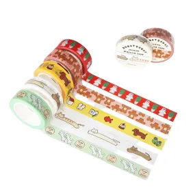 Cute Washi Masking Tape Paper Creative Stationery School 5 Rolls 15mm