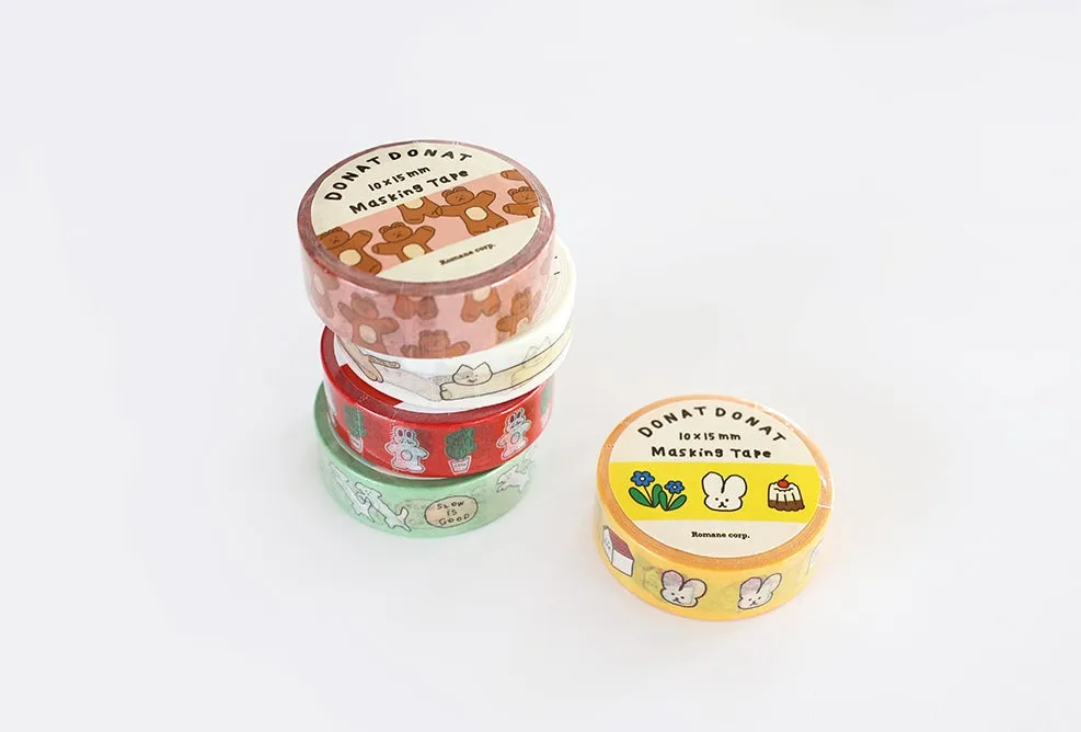 Cute Washi Masking Tape Paper Creative Stationery School 5 Rolls 15mm