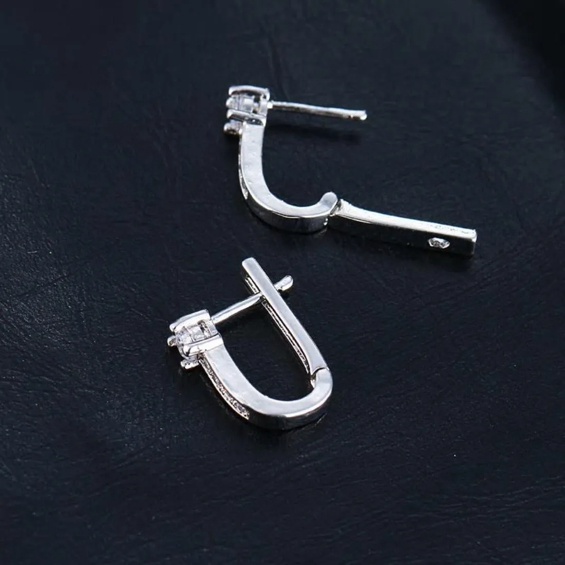 CZ Cute Crystal Huggies Hoop Earring