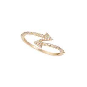 CZ Pavé Triangle Wrap Ring