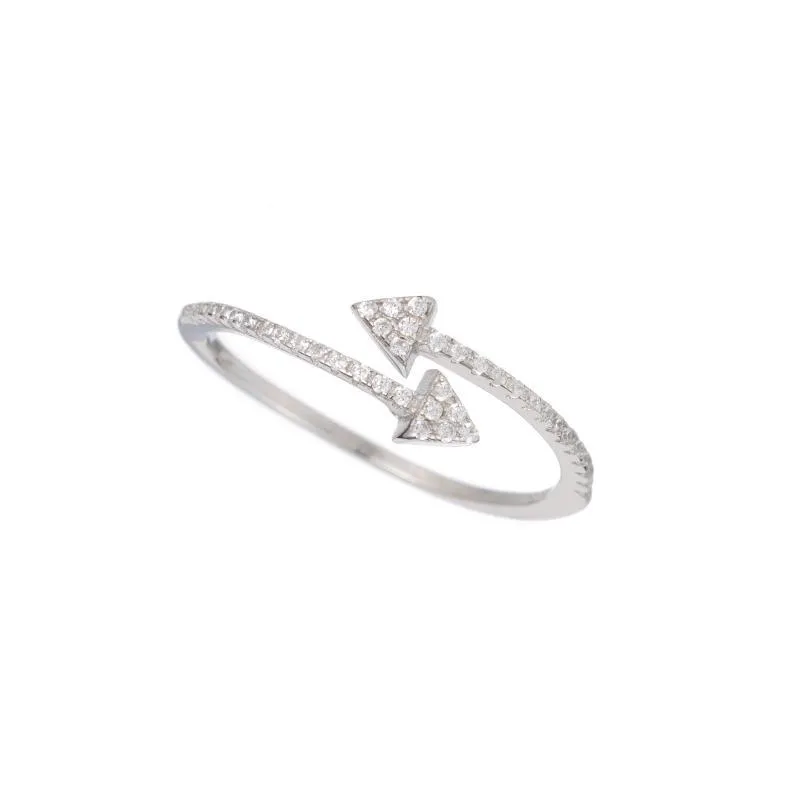 CZ Pavé Triangle Wrap Ring