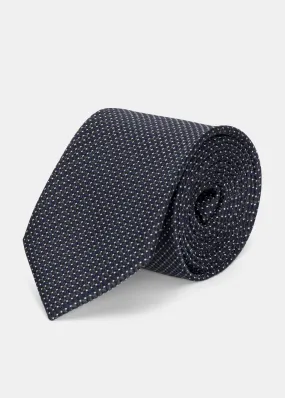 Dark Blue Dots Tie