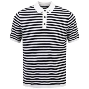 Darrell Stripe Loose Fit Polo Black - W23