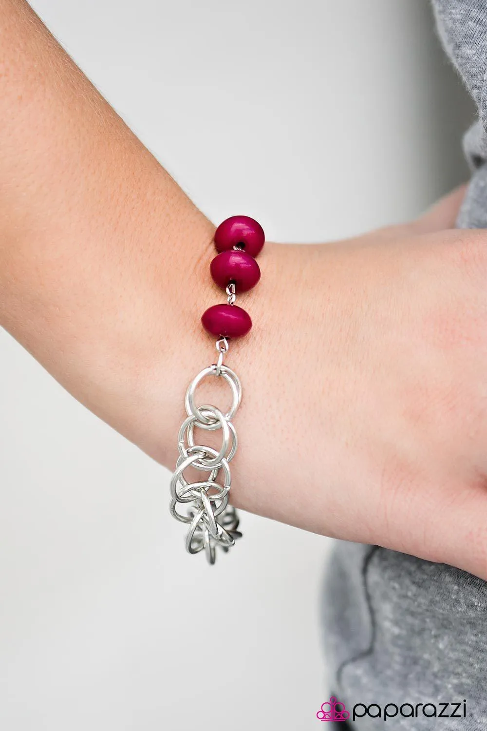 Divinely Divine Pink Chain Bracelet - Paparazzi Accessories