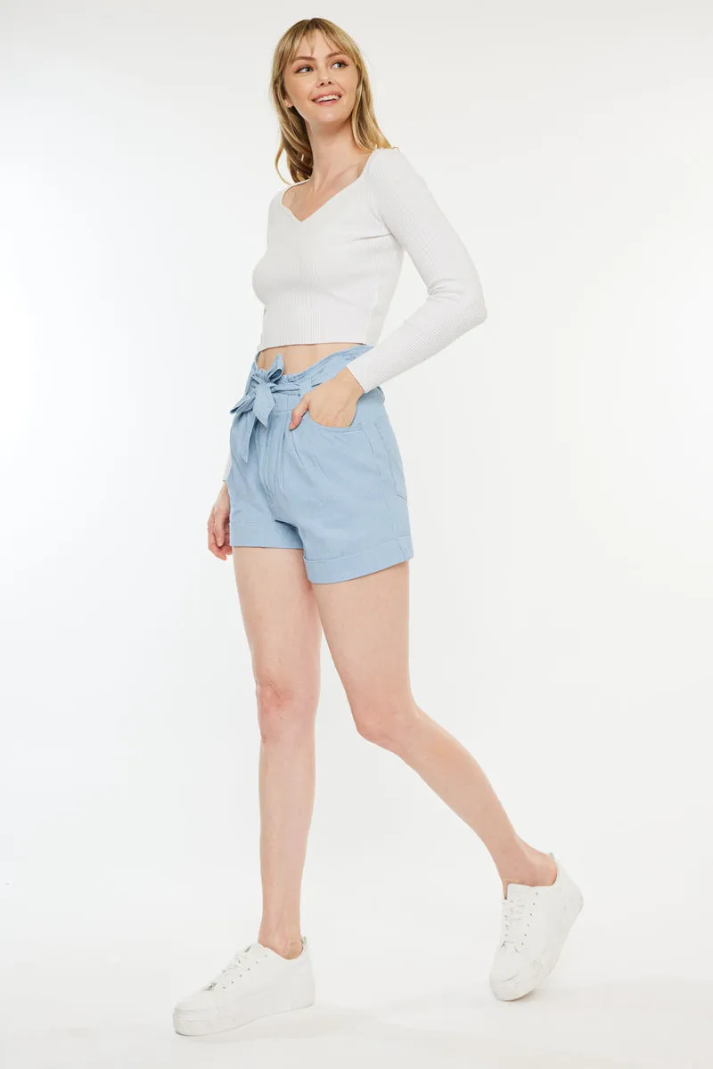 Dove Ultra High Rise Paperbag Shorts