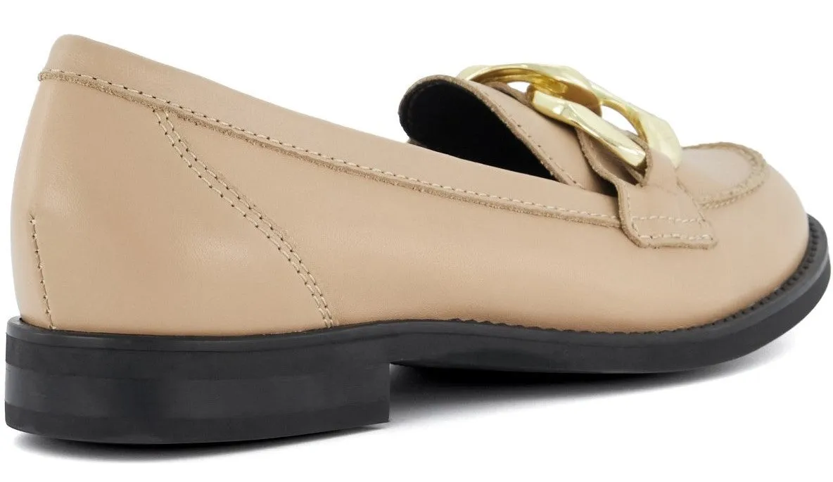 Dune Goddess Womens Leather Slip On Loafer