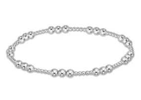 E Newton Classic Joy Pattern Bead Bracelet - Sterling