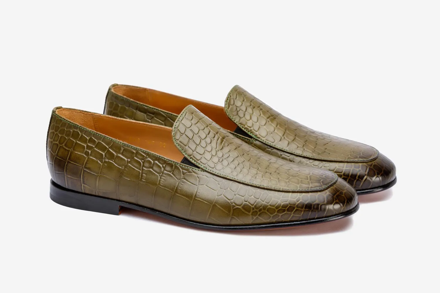 Elasticated Croc Print Slipon