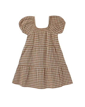 Elle Dress – Camel Gingham