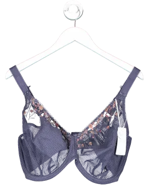 elomi Blue Plunge Bra UK 38J