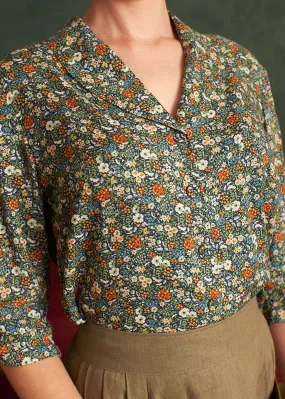 Fabulous Petite Green Floral Blouse