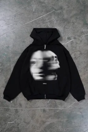 FADED FACE BLACK FRONTZIP