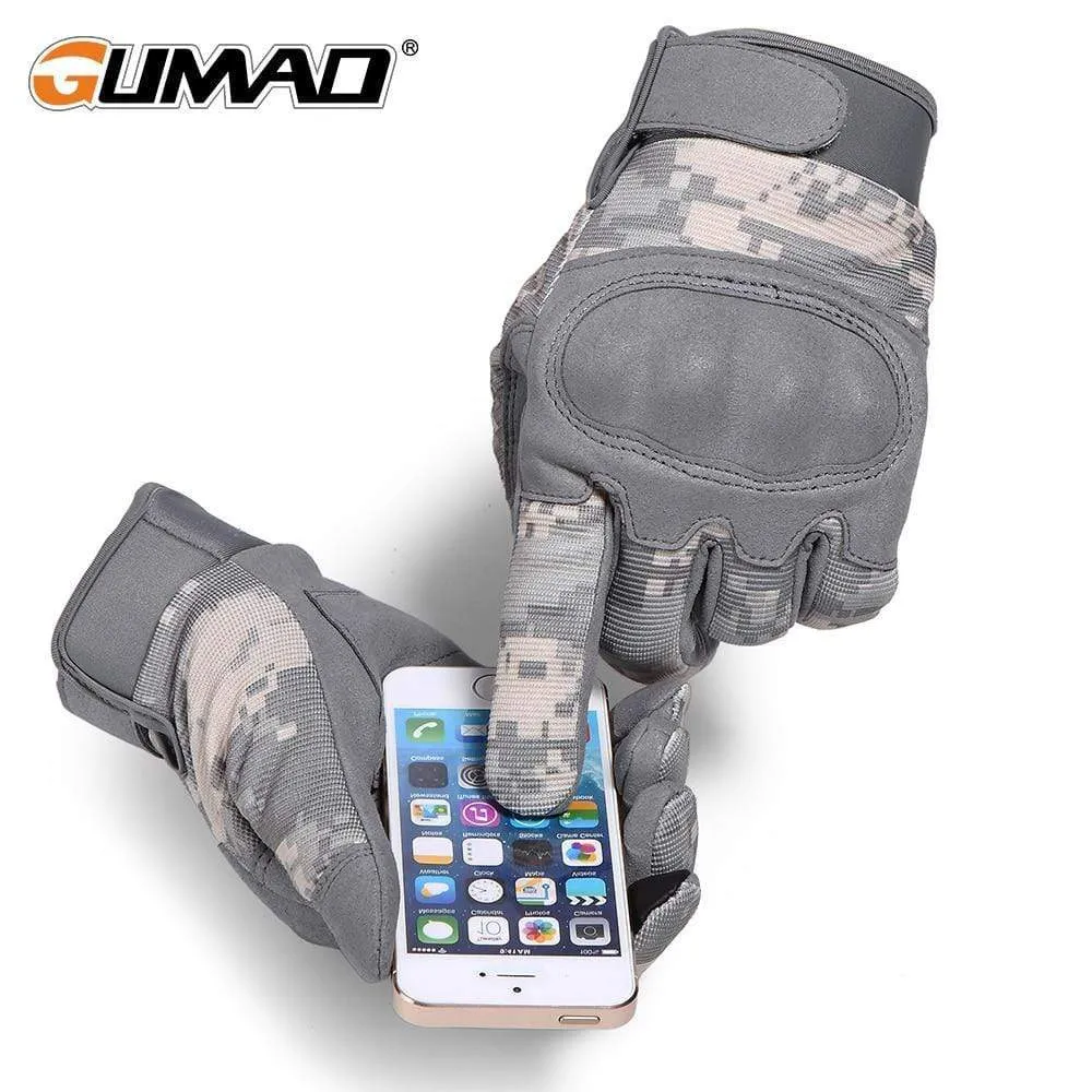 Full Finger Glove Airsoft Cycling Gloves Touch Screen Camouflage Tactical Mittens Military Combat Shooting Paintball Hiking Men