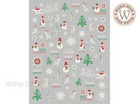 Glow in the Dark Christmas Adhesive Nail Art Sticker - 1 pc (CY-021)