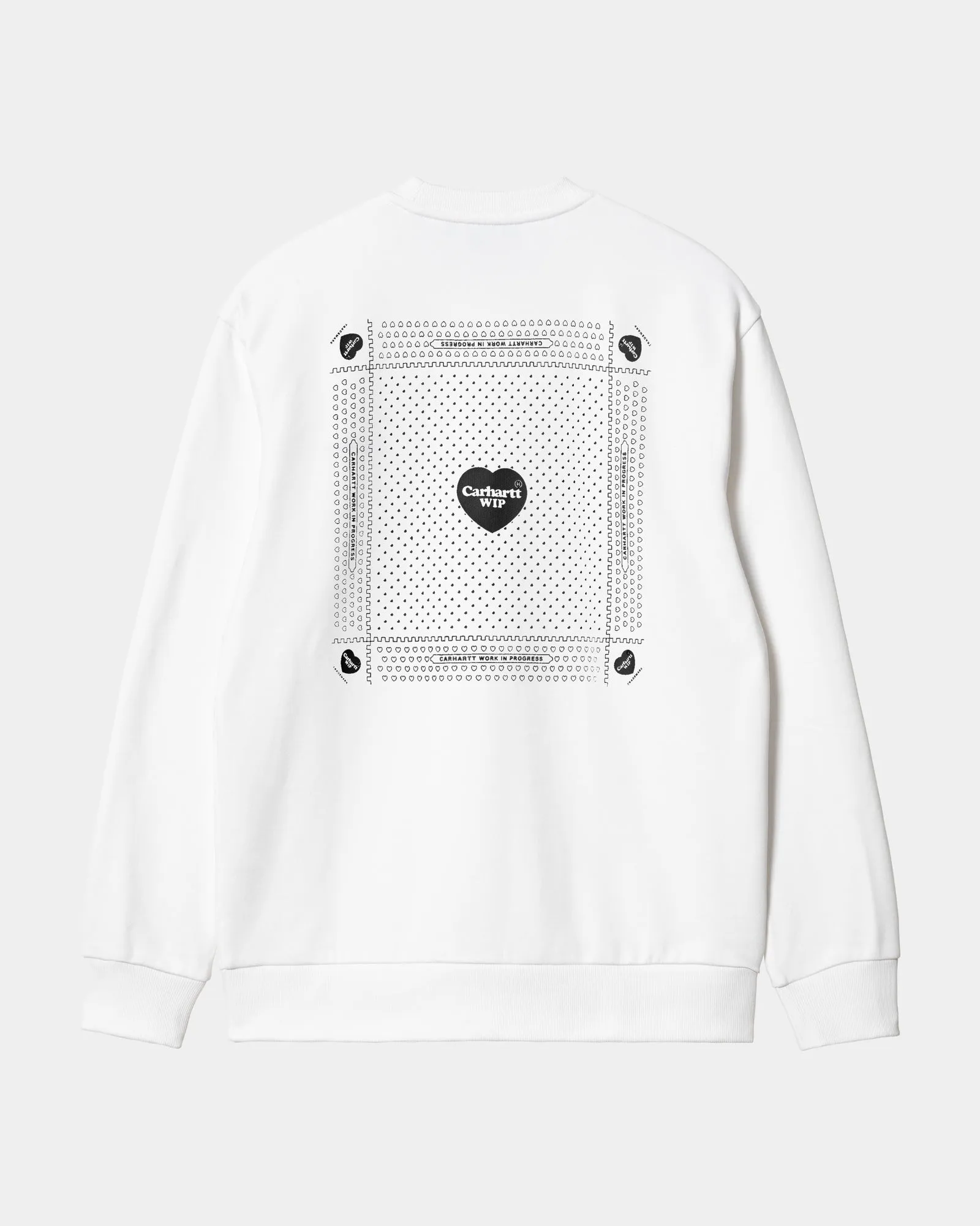 Heart Bandana Sweatshirt | White / Black