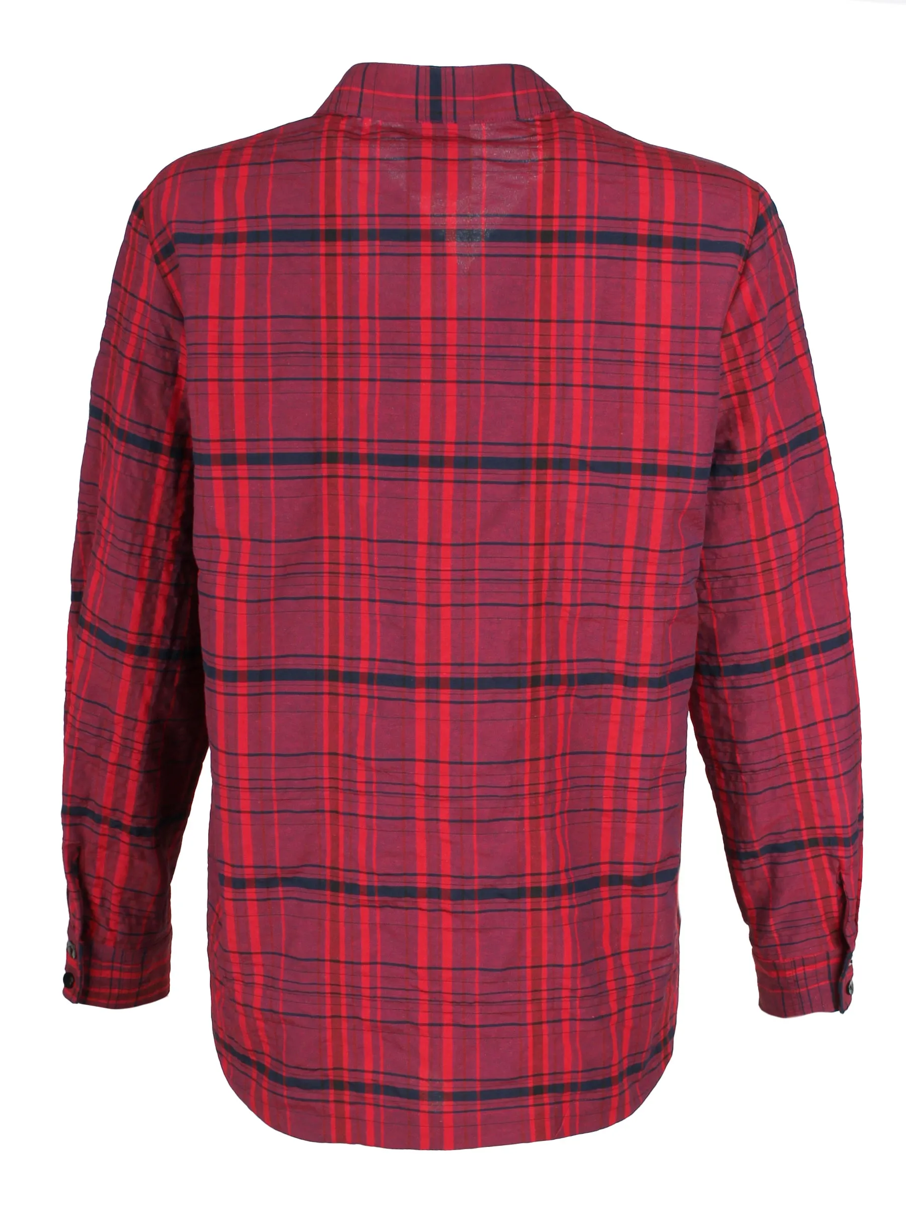 Henri Cranberry Christmas Plaid Blouse