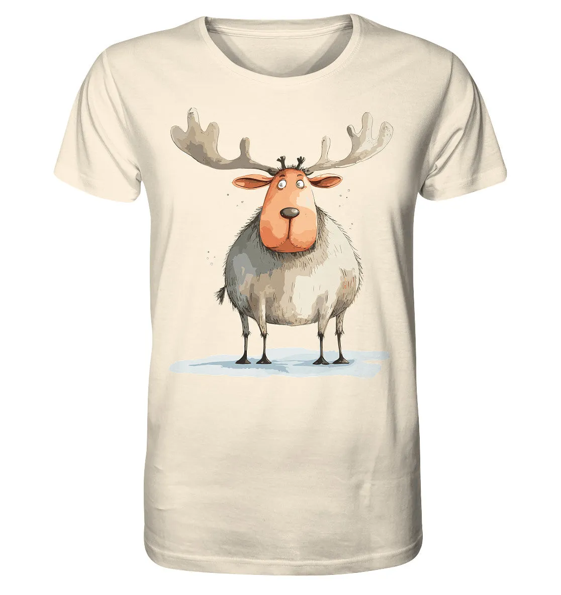 Herren T-Shirt mit Weihnachtsmotiv "Dicker Elch“