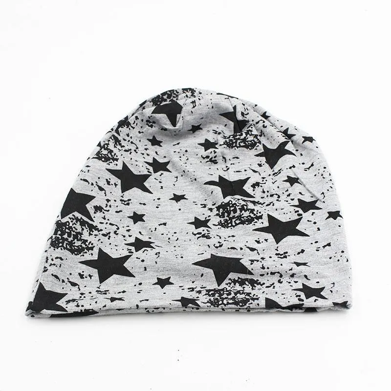 Hip-hop Geometric Star Print Knit Hat, Beanie or Skullie