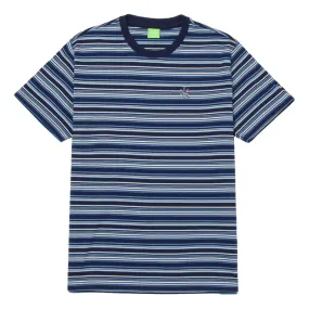 HUF CROWN STRIPE S/S KNIT TOP-BLUE