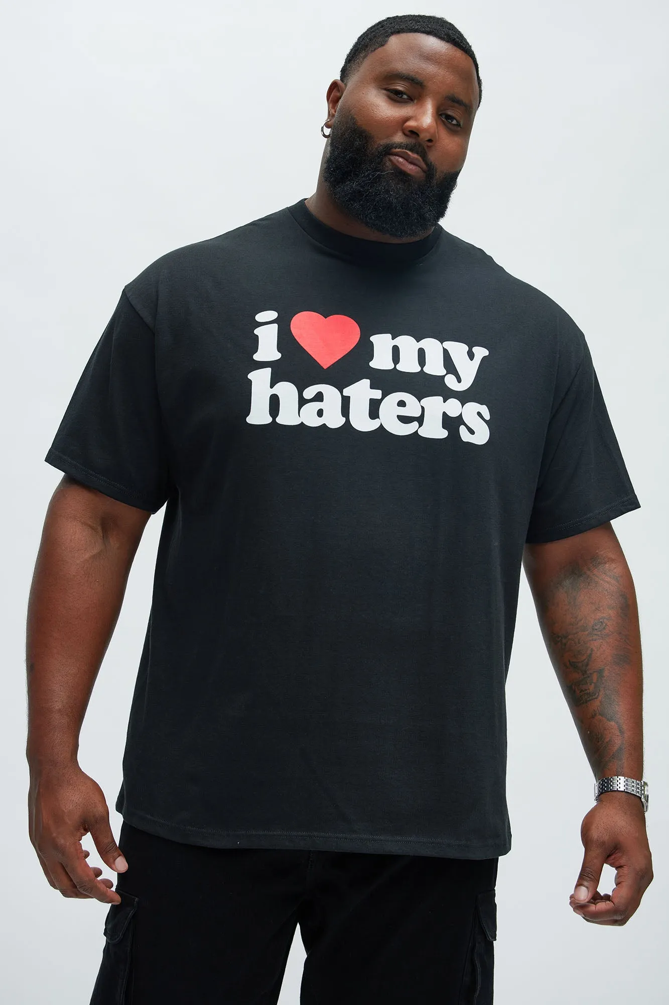 I Love My Haters Short Sleeve Tee - Black