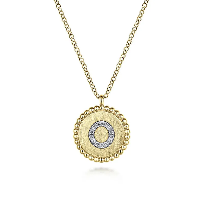 Initial O Medallion Necklace