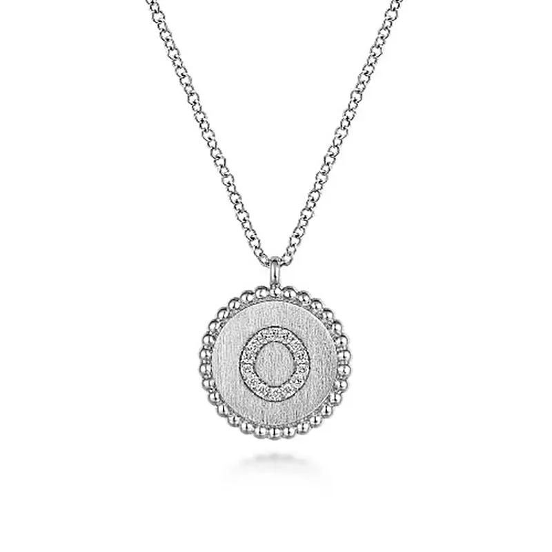 Initial O Medallion Necklace