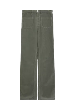 Jane Corduroy Straight-Leg Pants