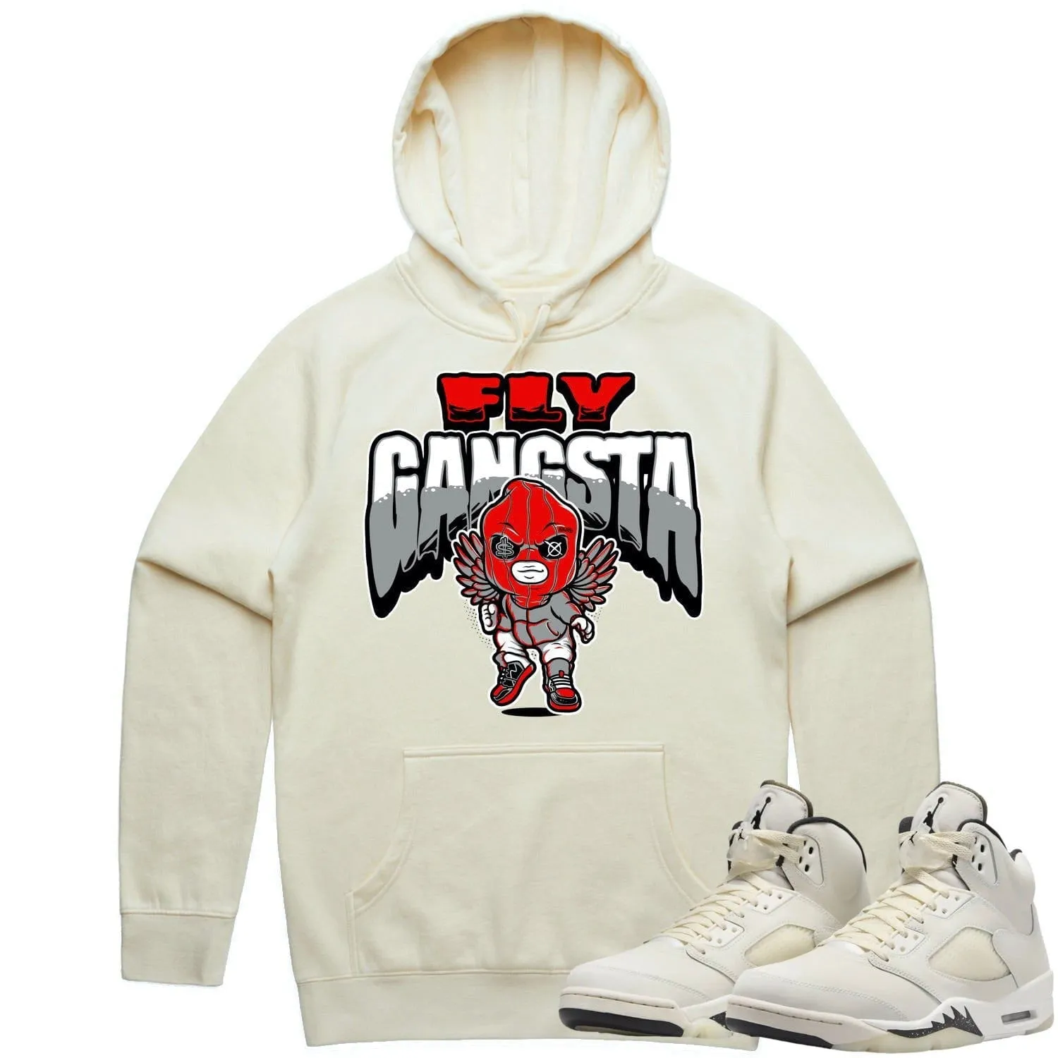 Jordan 5 Sail 5s Hoodie to Match - RED FLY GANGSTA