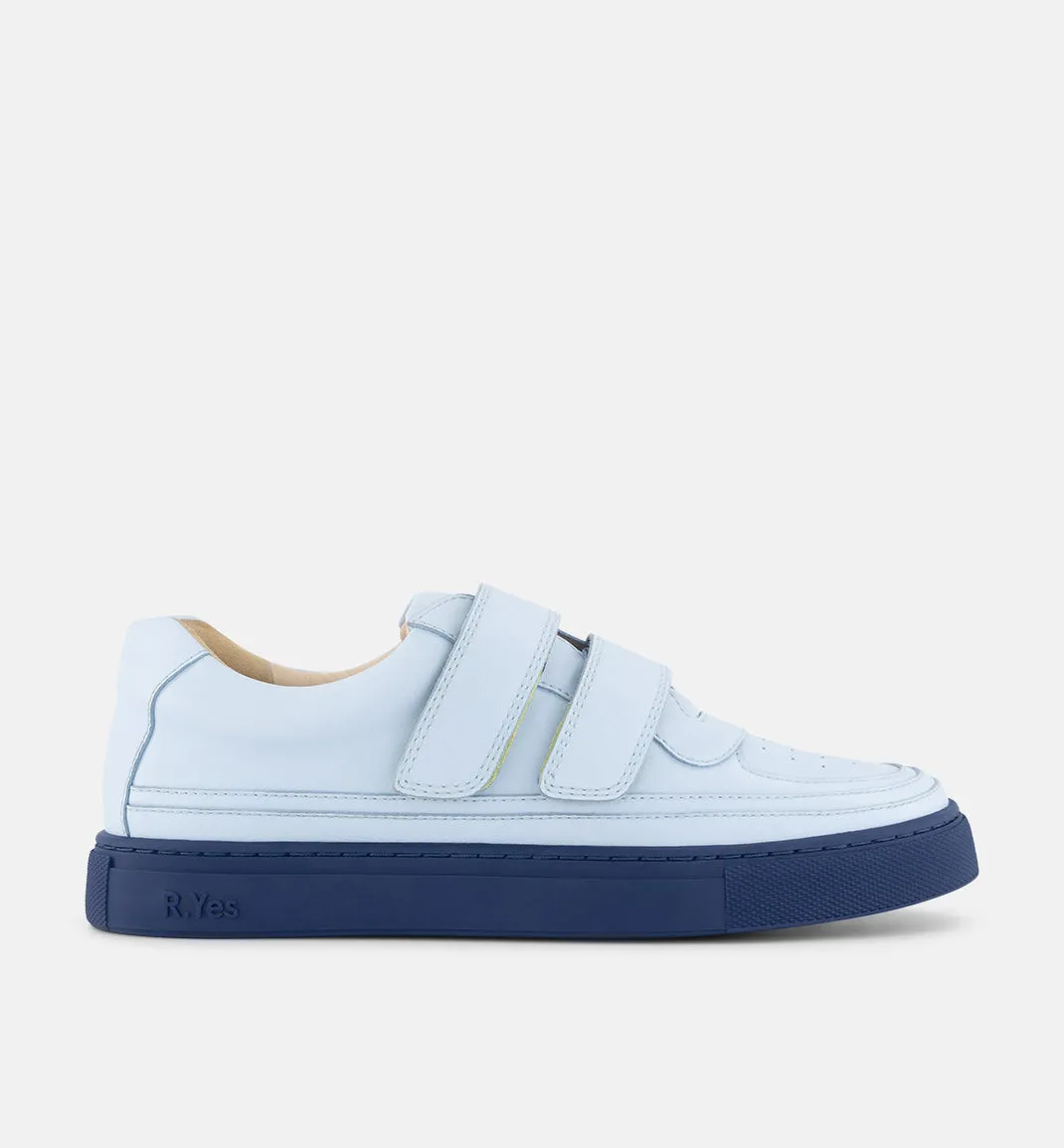 Journey 3.0 Leather Velcro Trainer | Ice Blue