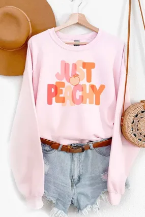 JUST PEACHY GRAPHIC SWEATSHIRT