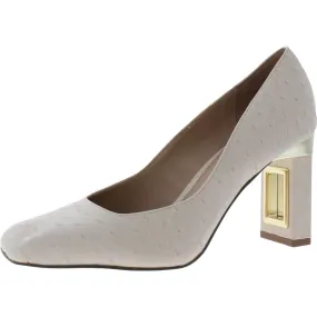 Katy Perry Womens THE HOLLOW HEEL Faux Leather Square Toe Pumps