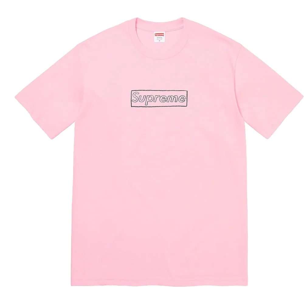 KAWS CHALK LOGO TEE-PINK