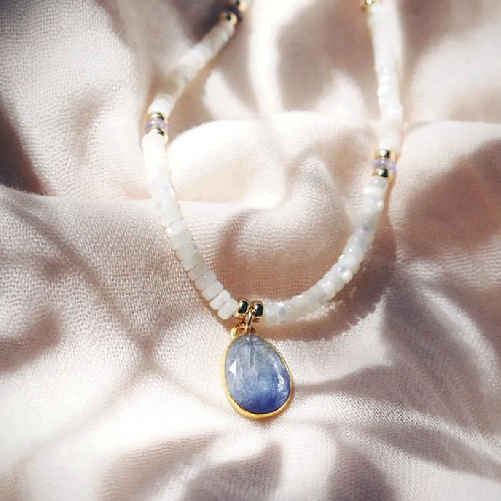 Kila Tanzanite and Mother of Pearl Necklace