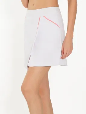 Lana 17" Wrap Skirt - White/Plumeria