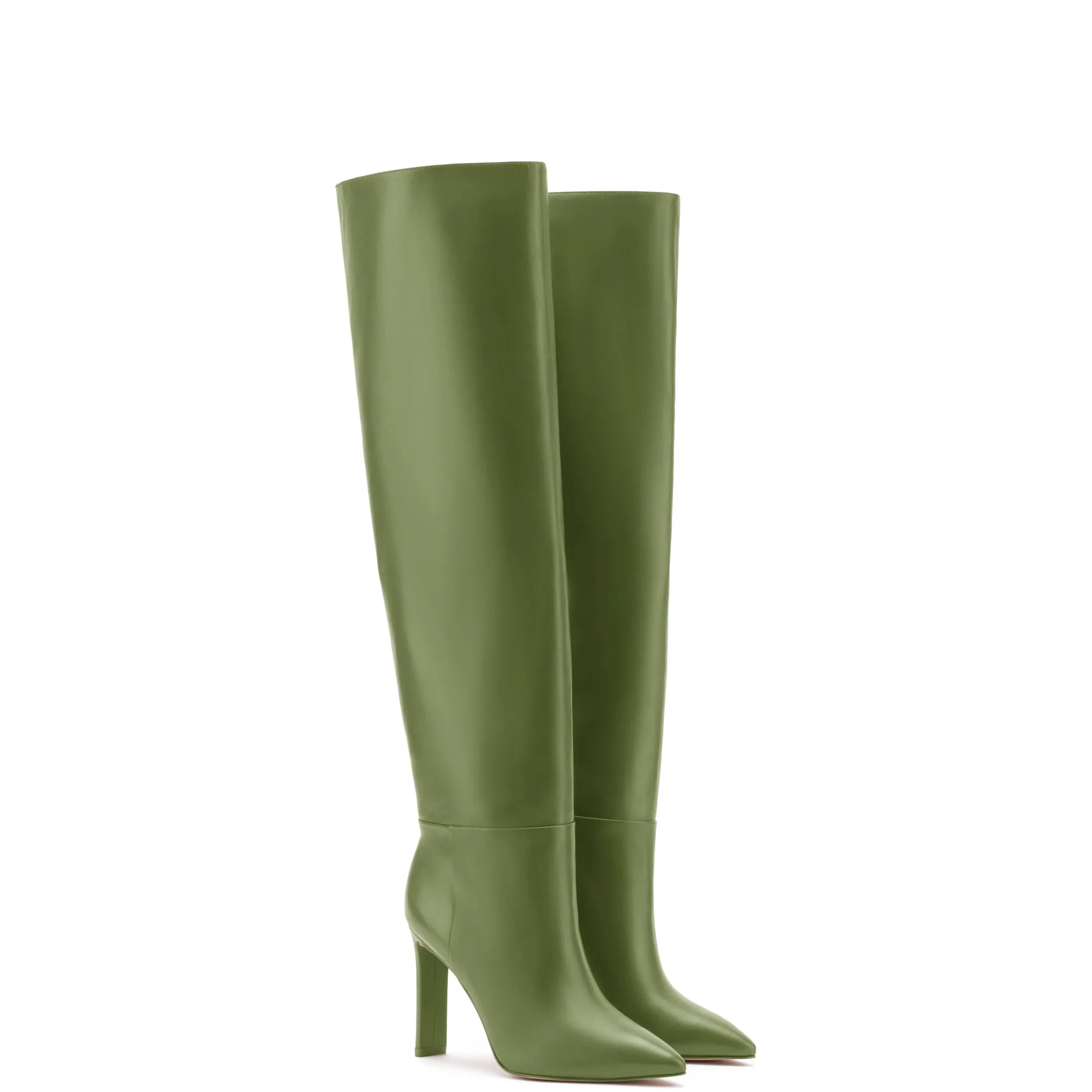 Larroudé x Jennifer Fisher Boot In Olive Leather