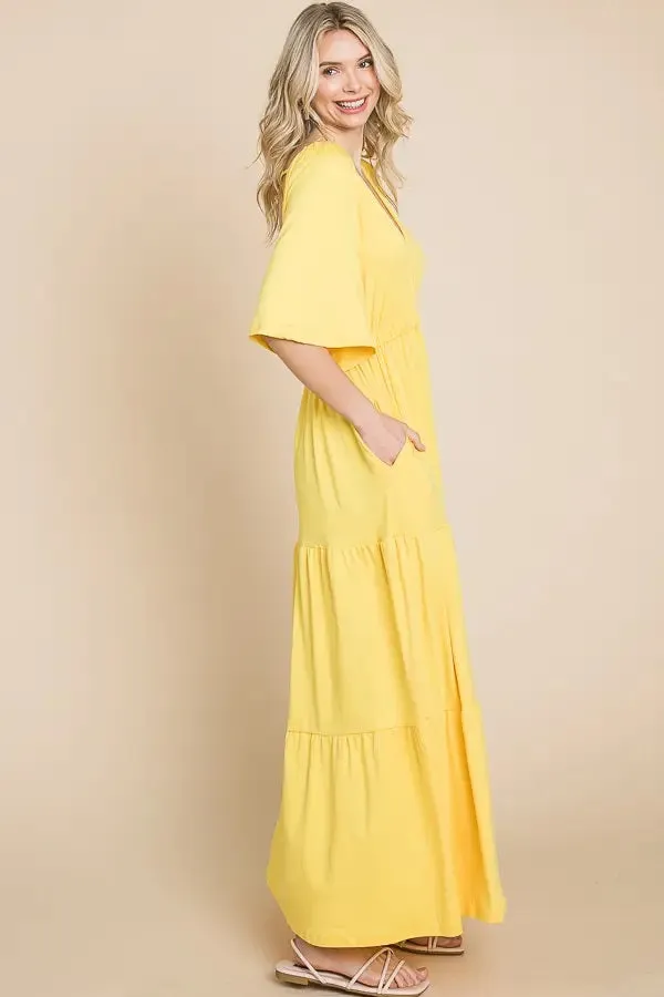 Lemon Easy Does It Maxi Sundress