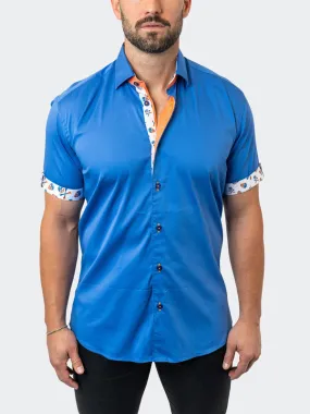 Maceoo Stretch Short-Sleeve Shirt | Galileo ChefChaouen Blue