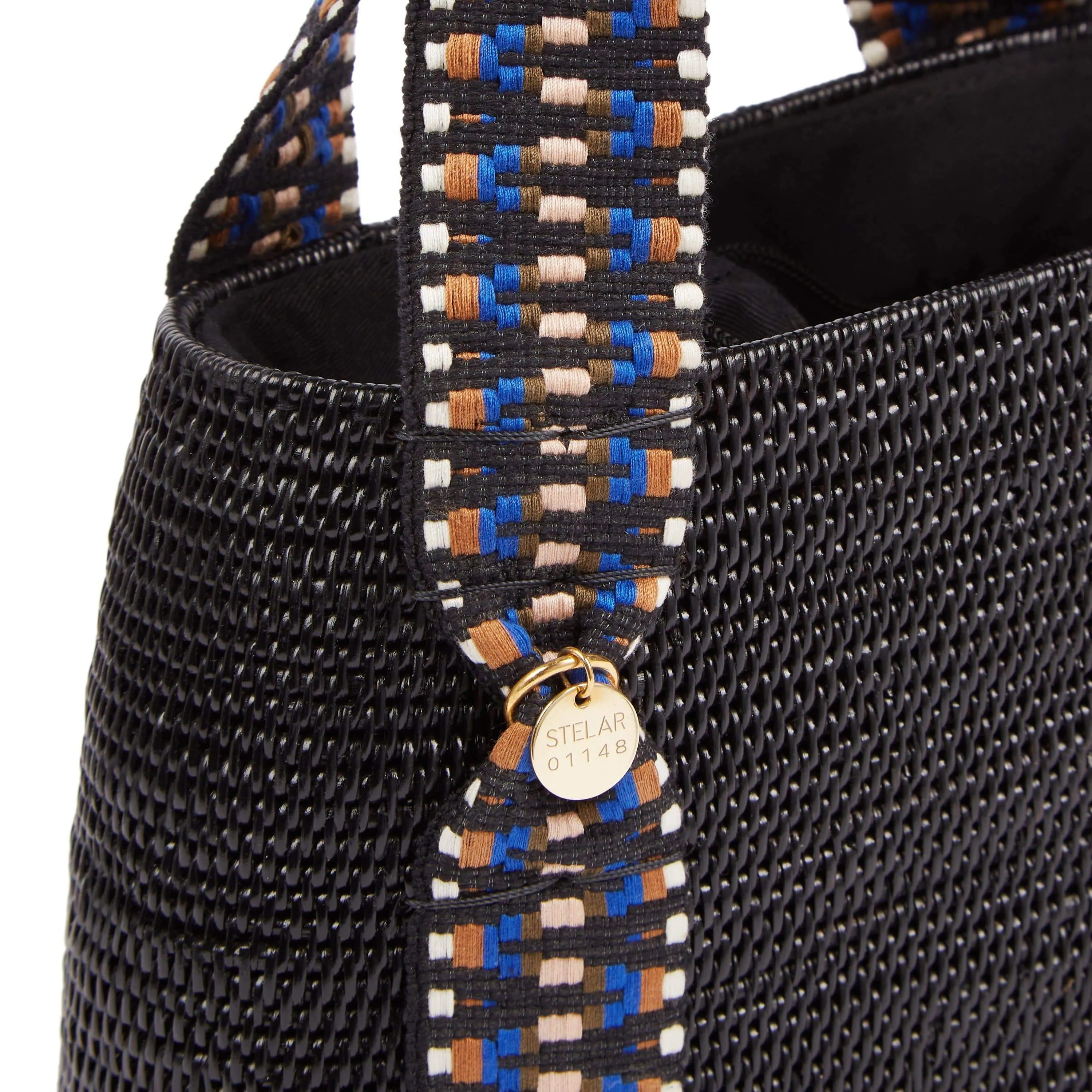 Manado Handwoven Atta Vegan Small Oval Handbag | Black