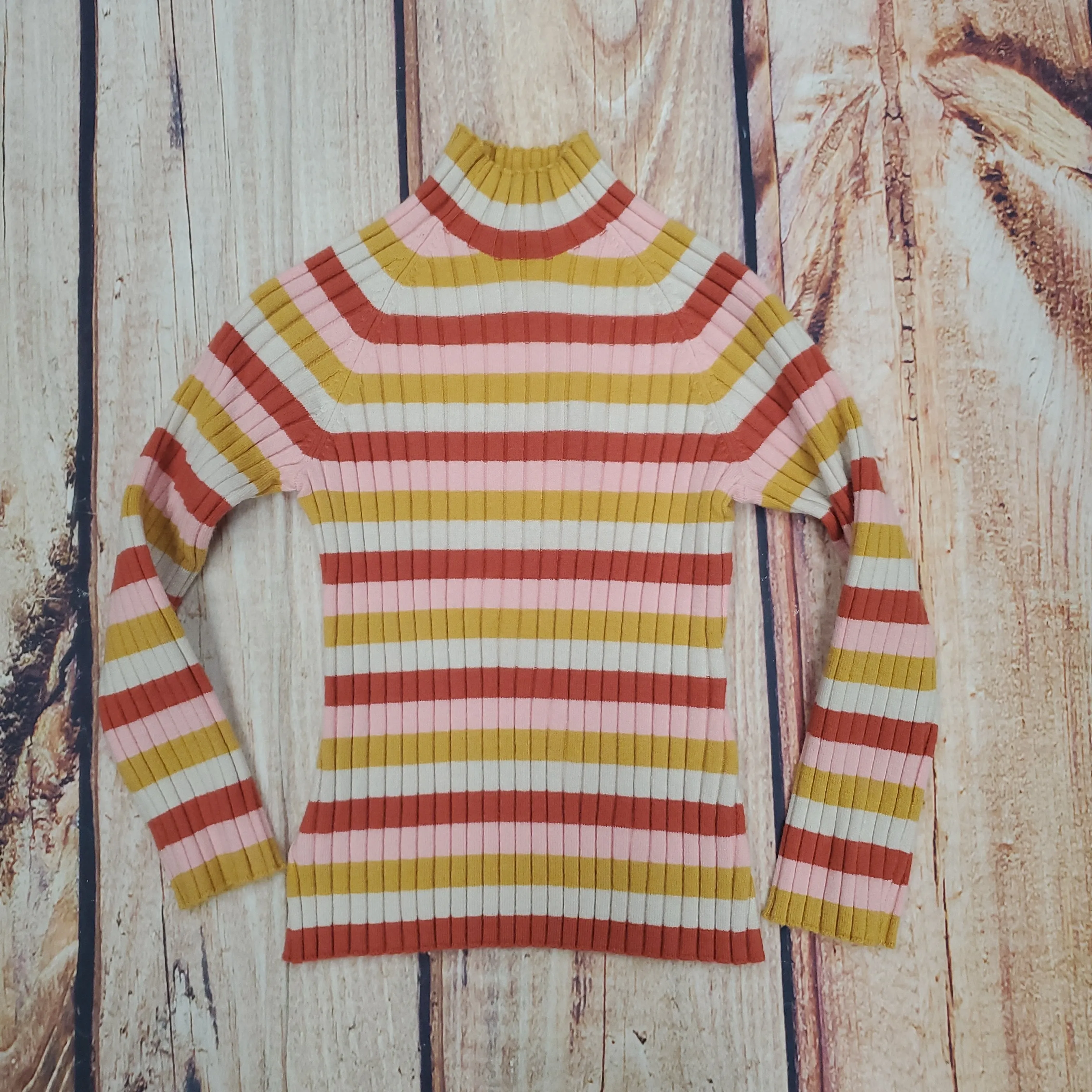 MAYORAL TURTLENECK SWEATER ORANGE/PINK/MUSTARD