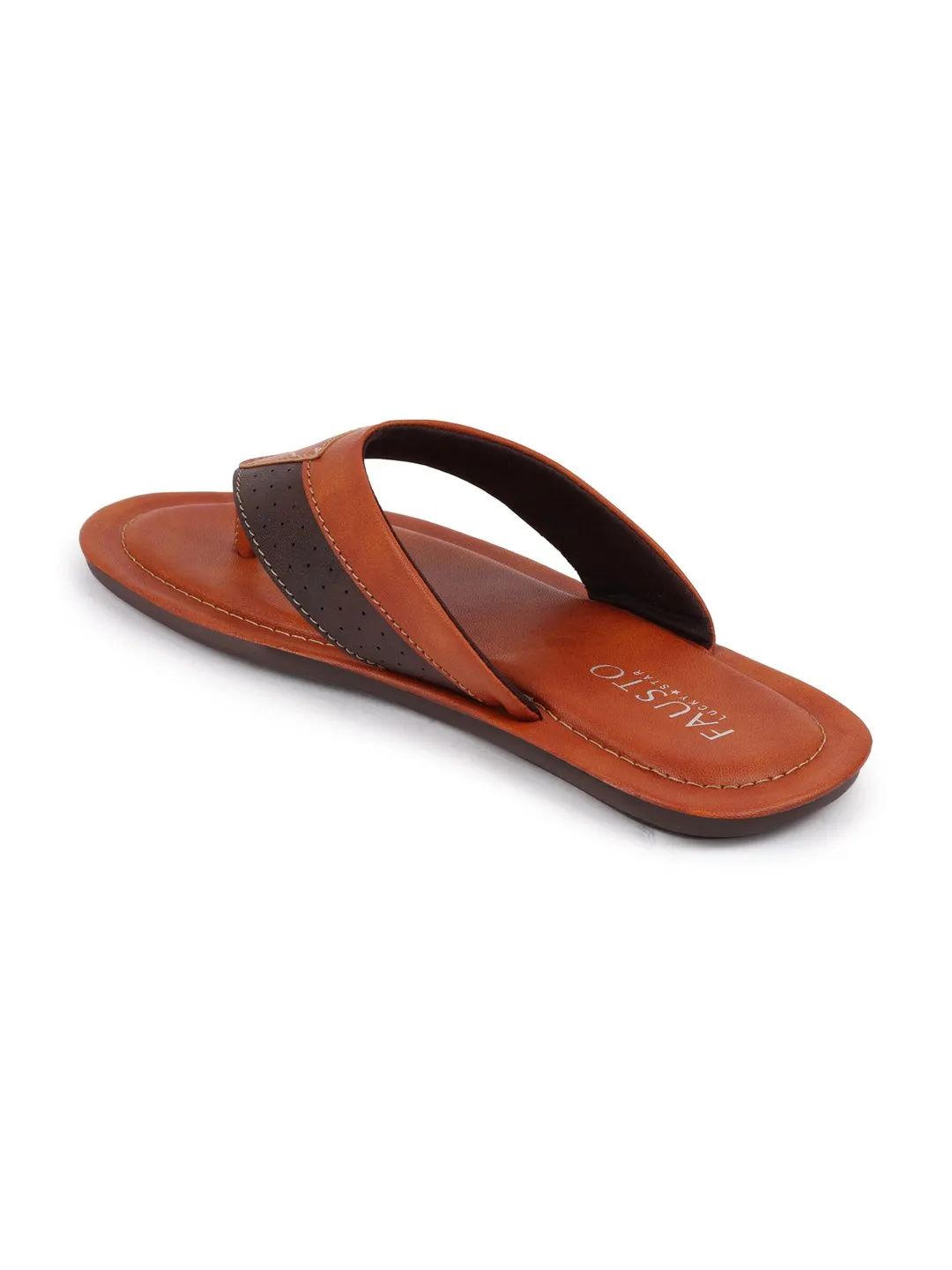 Men Tan Indoor & Outdoor Slippers