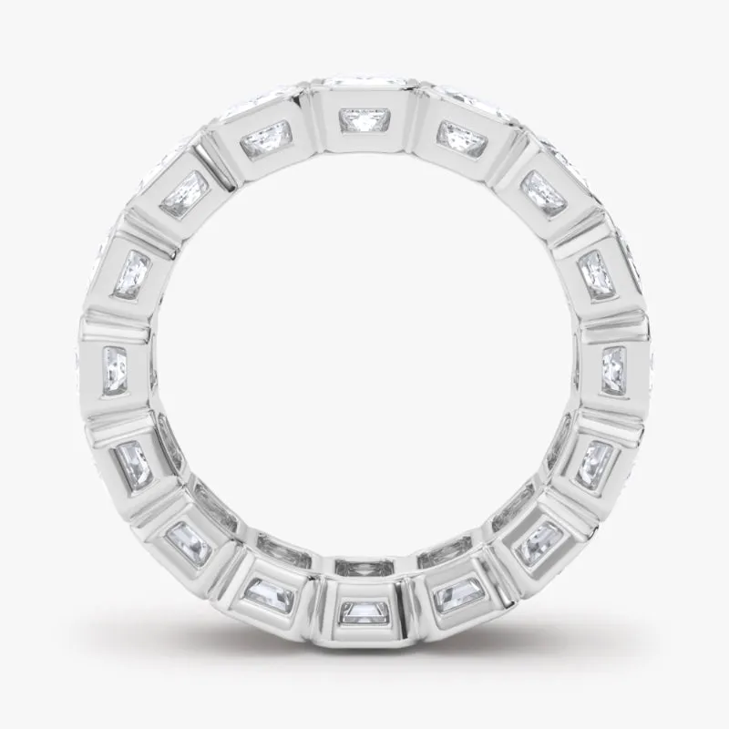 Men's Emerald Cut Bezel Diamond Eternity Band