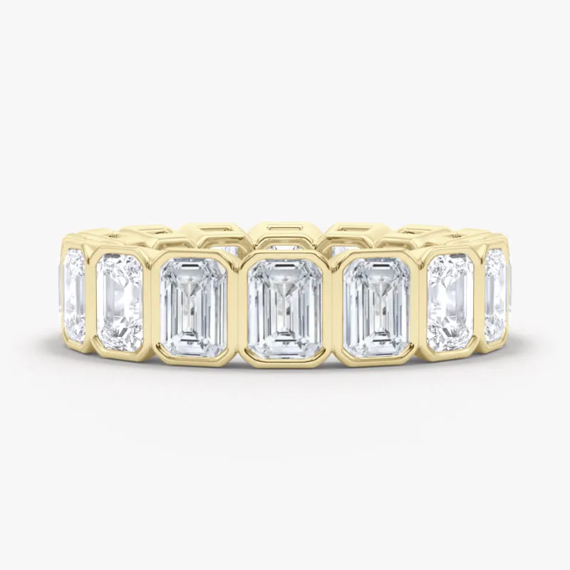 Men's Emerald Cut Bezel Diamond Eternity Band