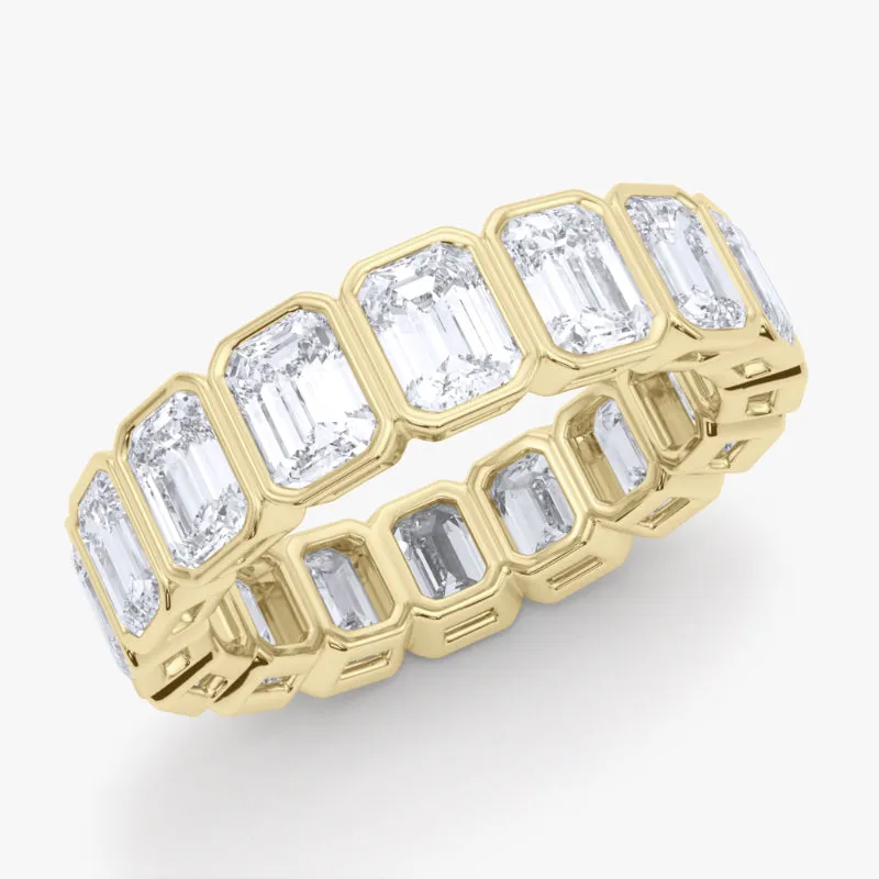 Men's Emerald Cut Bezel Diamond Eternity Band