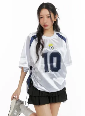 Metallic Oversized Football Jersey CM426