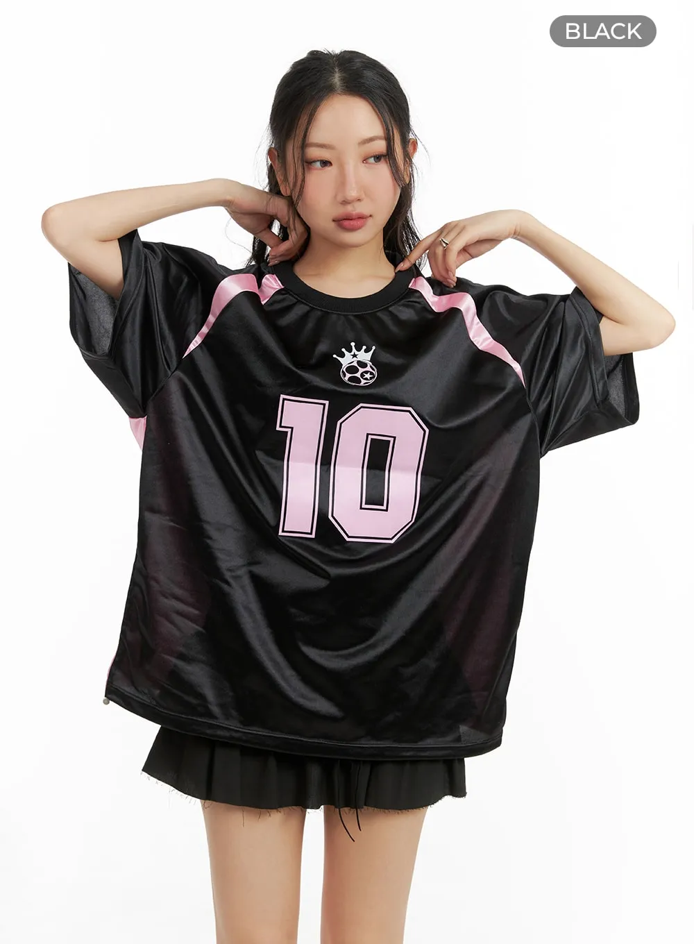 Metallic Oversized Football Jersey CM426