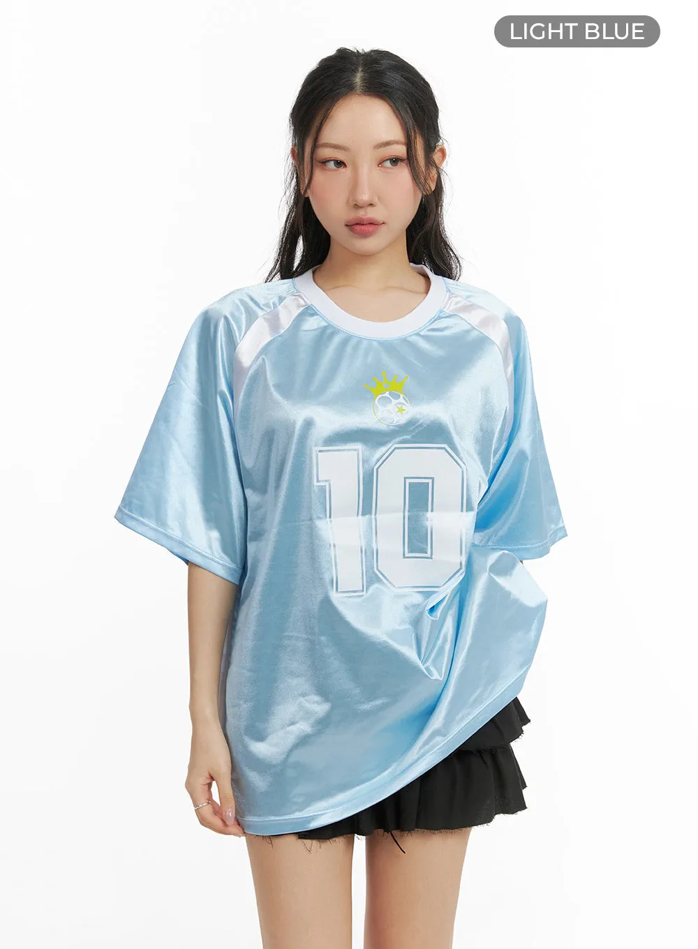 Metallic Oversized Football Jersey CM426