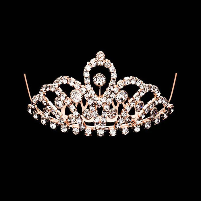 Mini Crystal Rhinestone Pave Princess Tiara