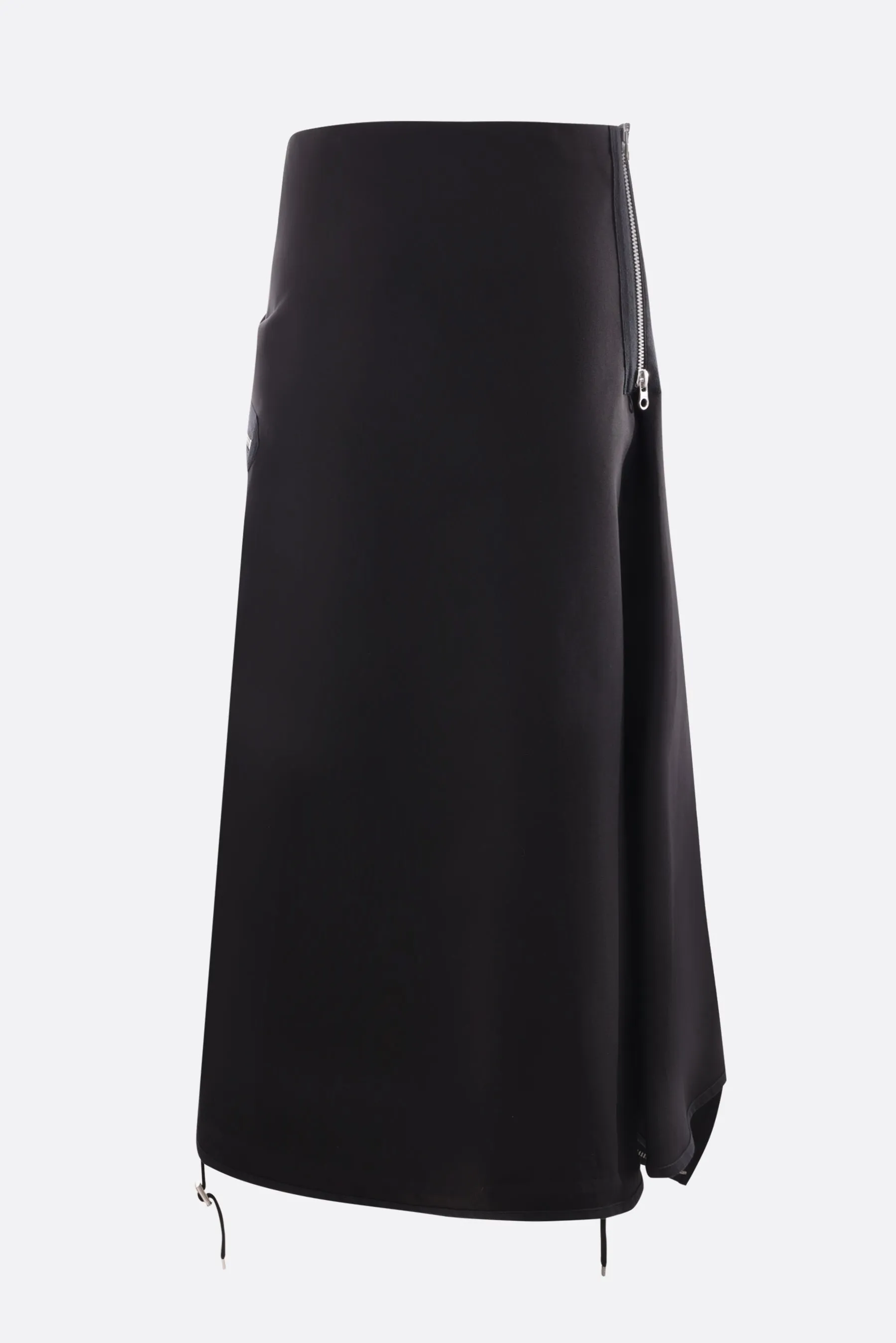 Modular poplin wrap skirt